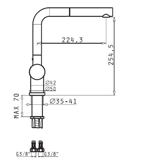 Baterie bucatarie Pyramis ALADIA Crom - EpicHome