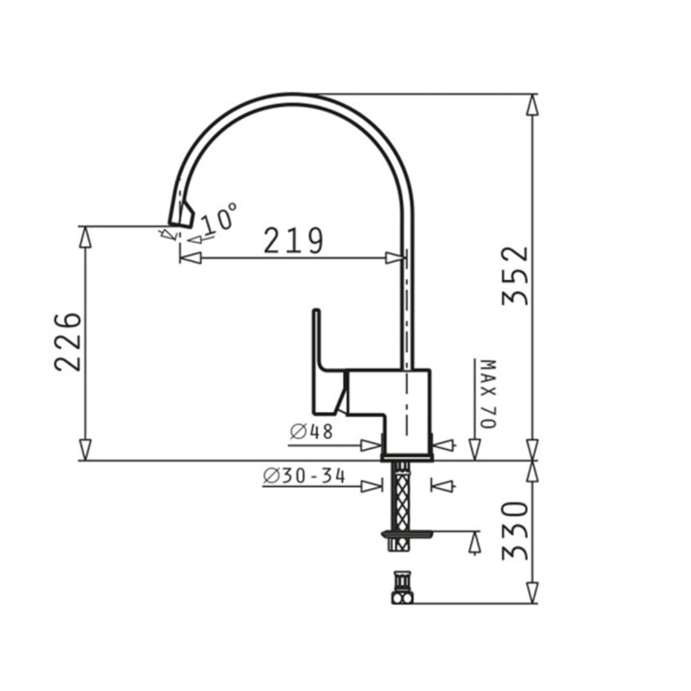 Baterie bucatarie Pyramis Arioso Crom - EpicHome