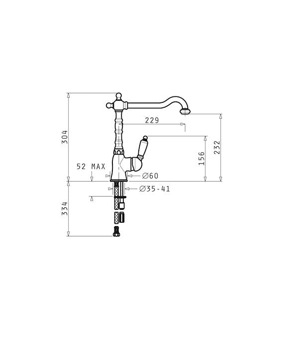 Baterie bucatarie Pyramis BAROQUE Retro - EpicHome