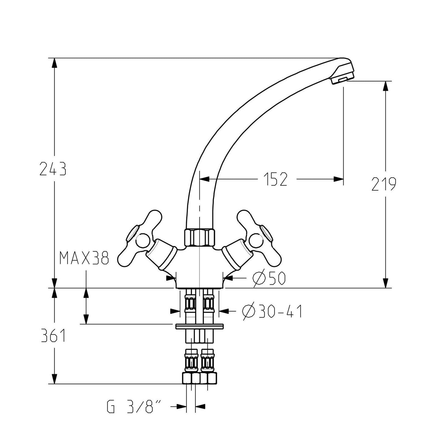 Baterie bucatarie Pyramis DECO Bronz - EpicHome