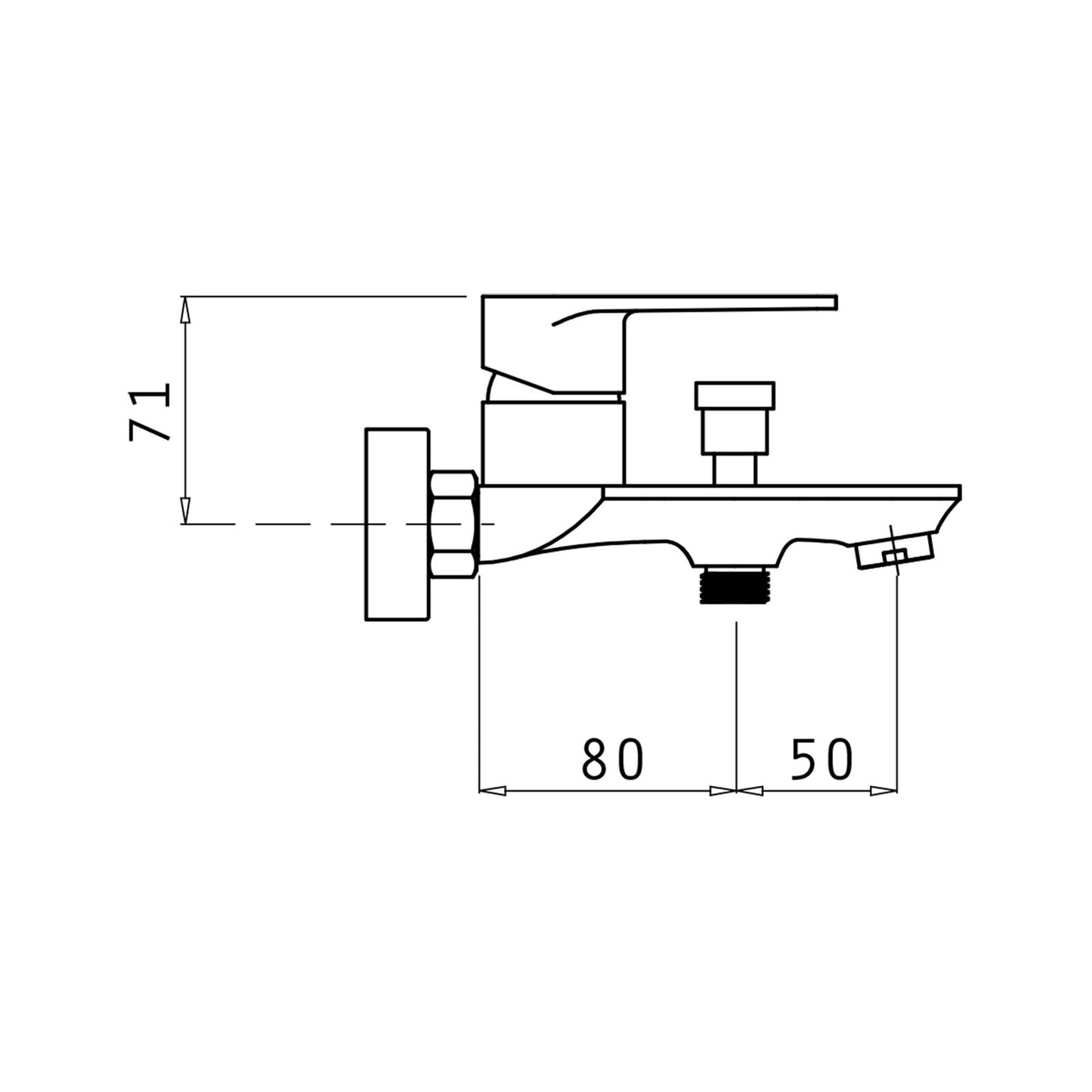 Baterie cada si dus Pyramis ARONA, finisaj cromat, cartus cu disc ceramic - EpicHome.ro