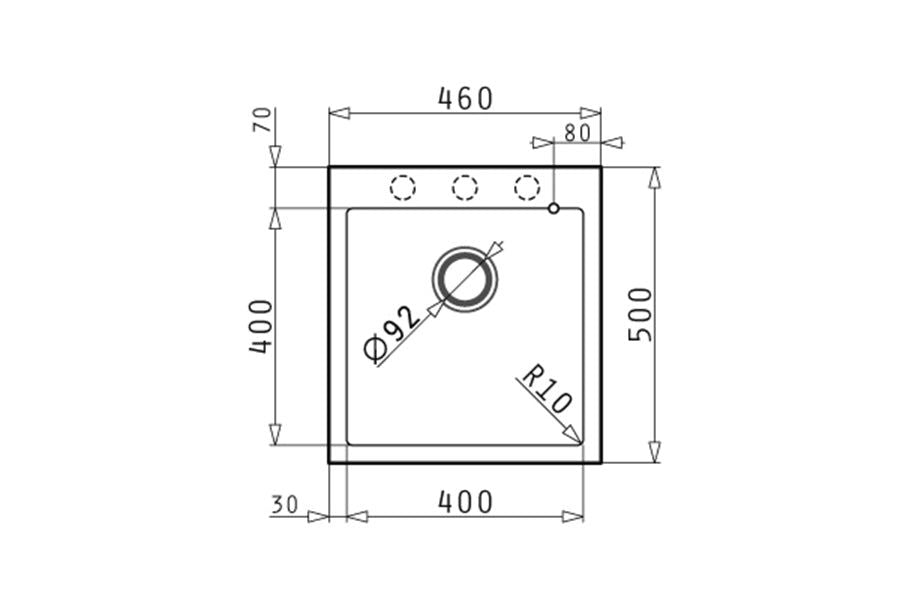 Chiuveta granit Pyramis ISTROS 46x50cm - EpicHome