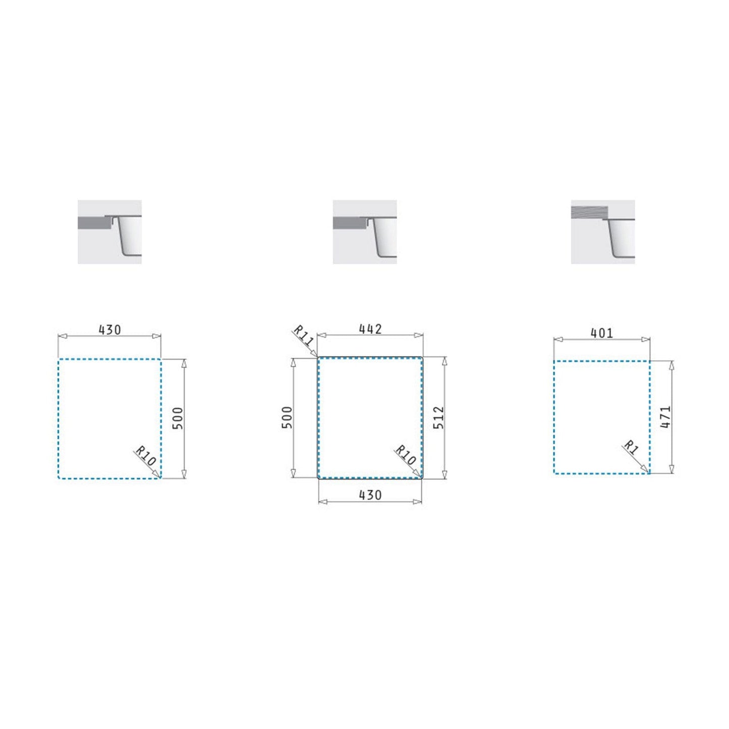 Chiuveta inox Pyramis KRYPTO 44x51 B - EpicHome.ro