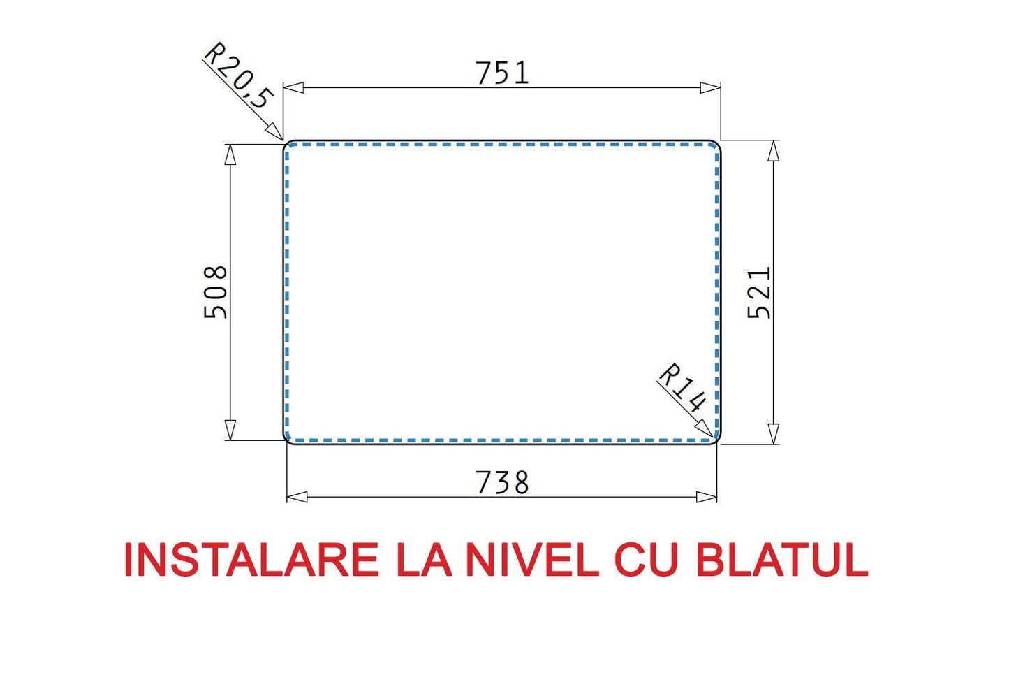 Chiuveta inox Pyramis ZERIA 75x52 2B - EpicHome.ro