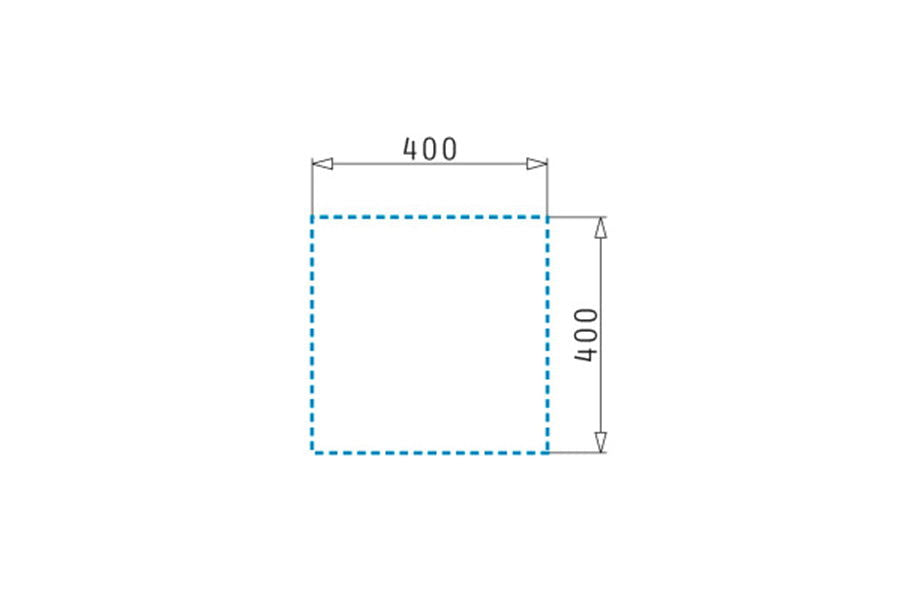 Chiuveta patrata din granit Pyramis TETRAGON 40x40cm - EpicHome.ro
