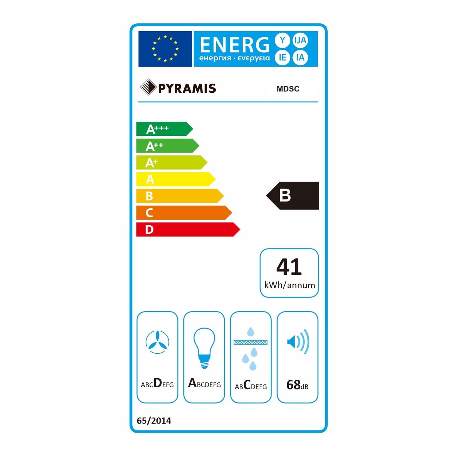 Hota decor Pyramis MDSC, 1 motor, butoane pivotante, 408m³h, 60cm - EpicHome.ro