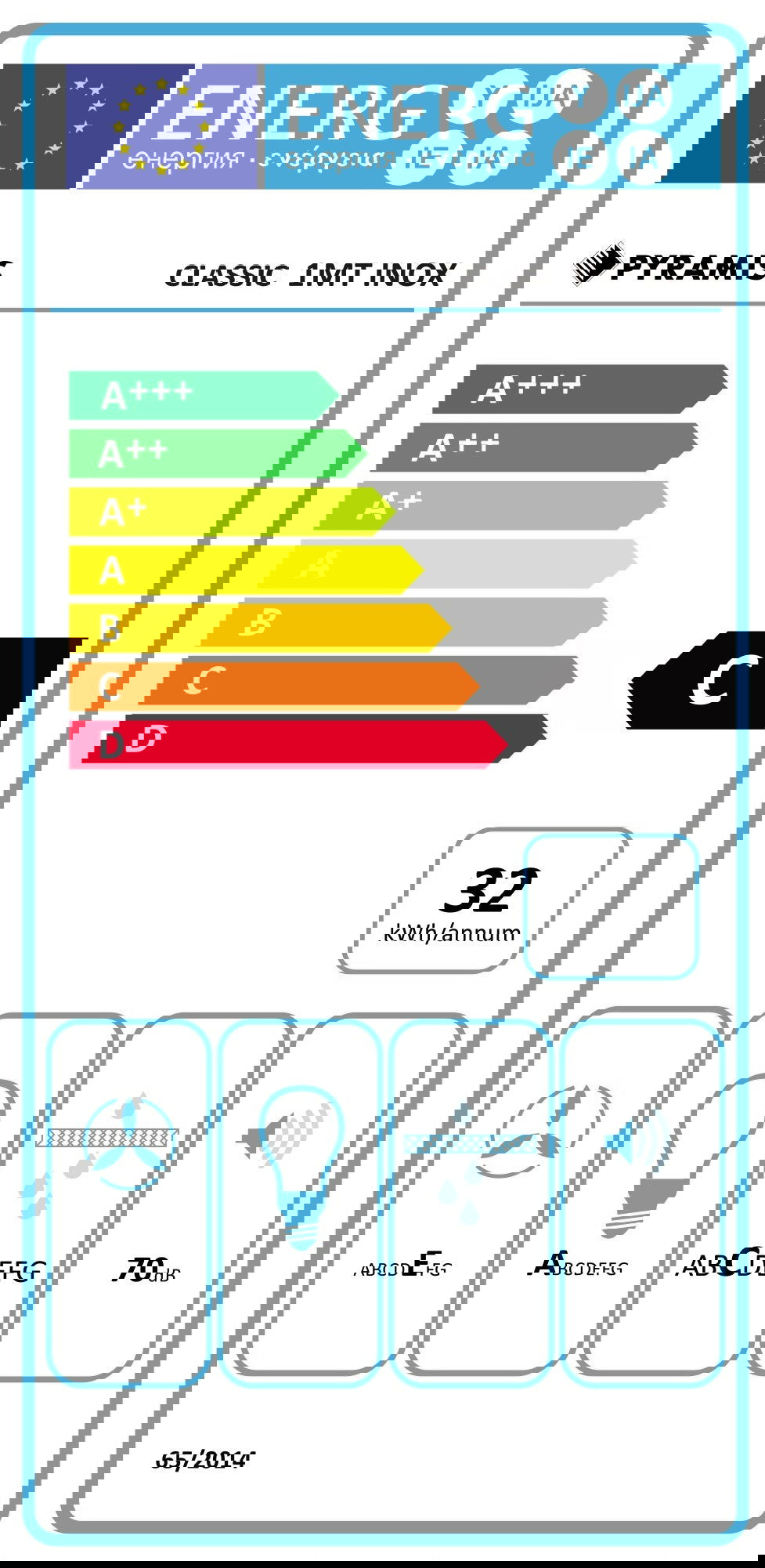 Hota traditionala Pyramis ATCG1, 1 motor, 134m³h, 60cm - EpicHome.ro
