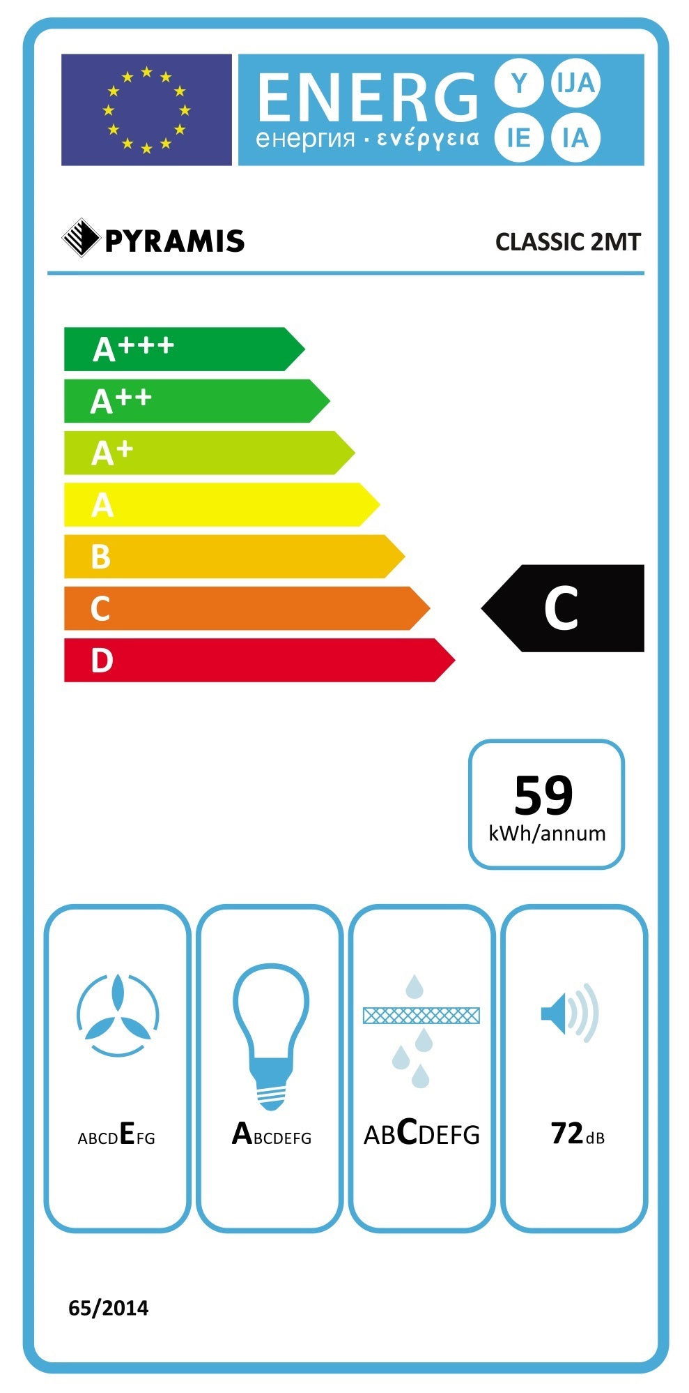 Hota traditionala Pyramis ATCG2, 2 motoare, 297m³h, 60cm - EpicHome.ro