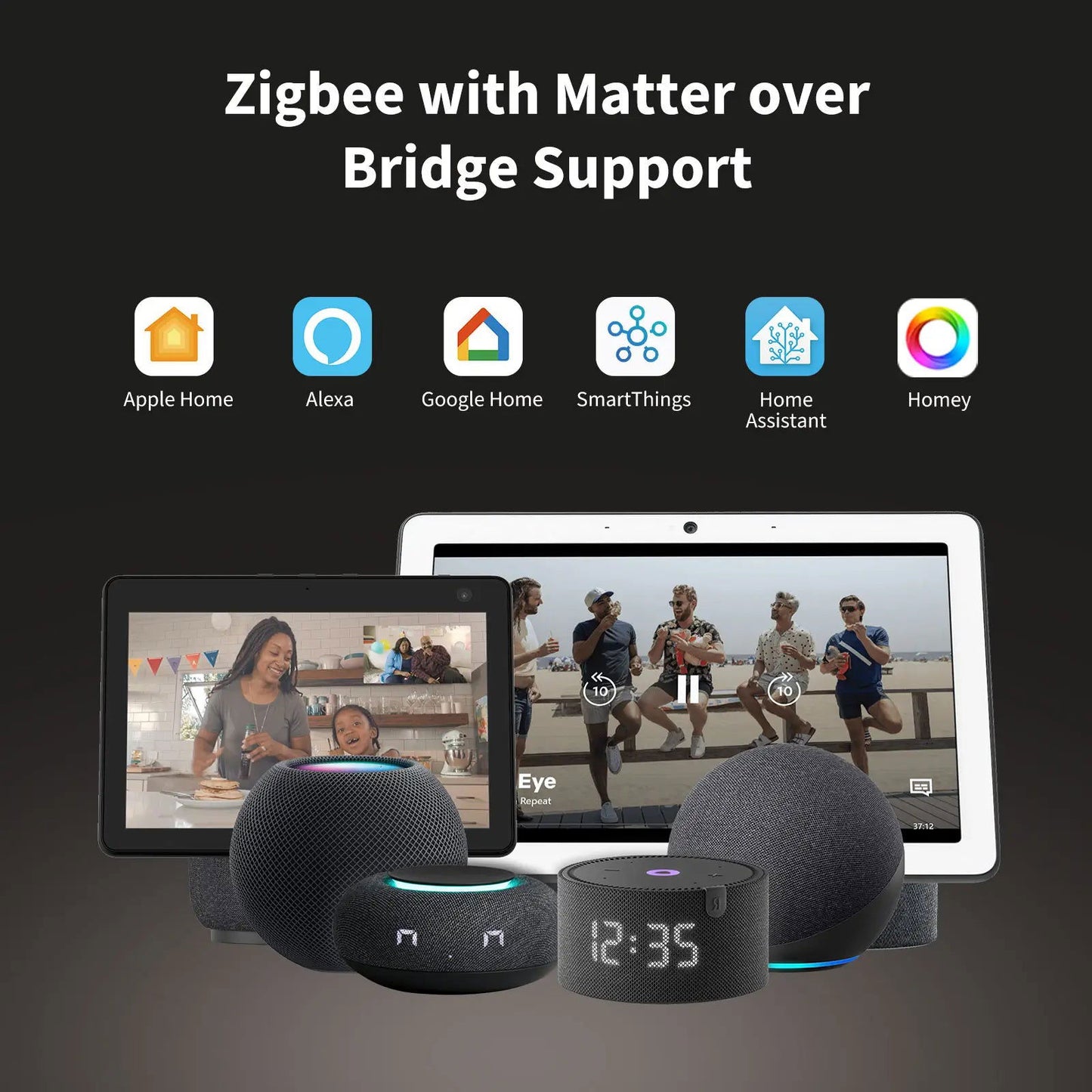 Intrerupator inteligent Aqara Display Switch V1, 2 canale, Zigbee - EpicHome