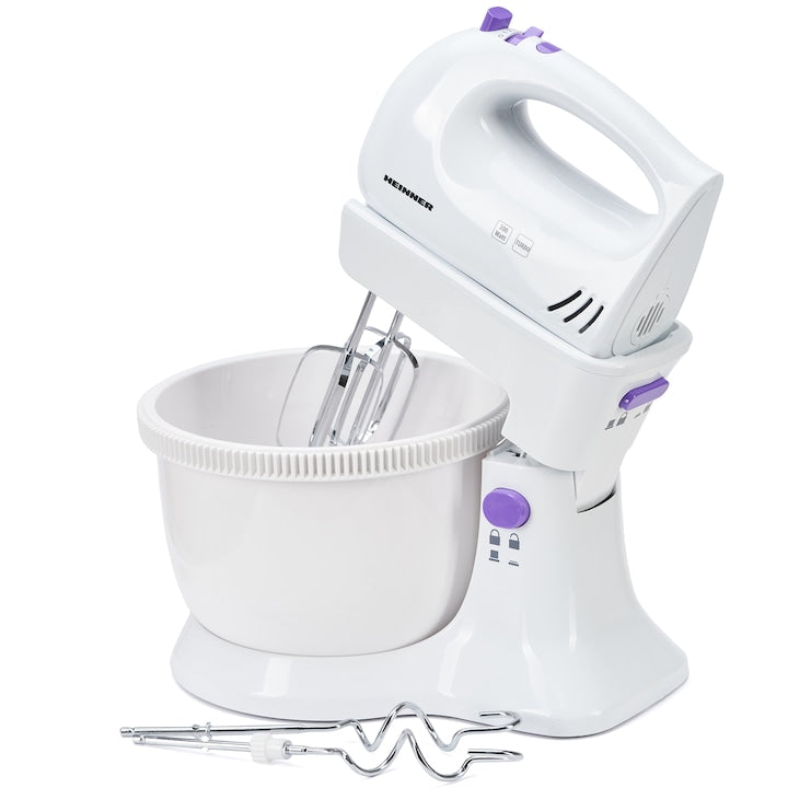 Mixer cu bol Heinner HMB-350UV, putere: 300W, 5 viteze, turbo - EpicHome
