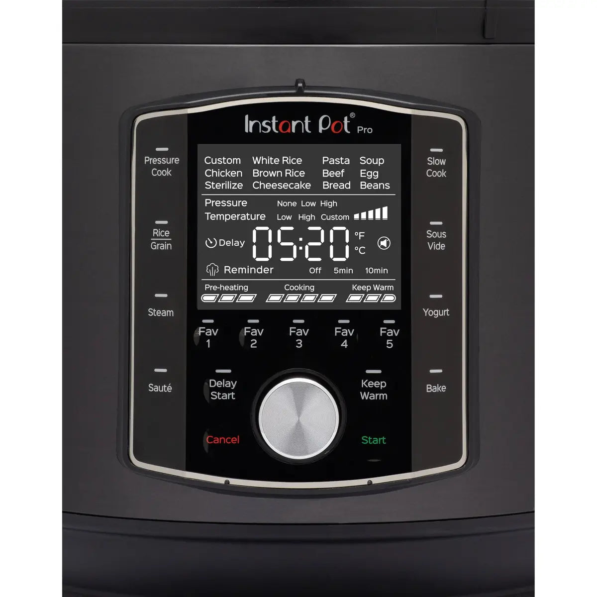 Multicooker Instant Pot Pro 8, 7.6L, 1200~1400W, 10 functii, Vas interior aplatizat din inox cu manere, 11 sisteme de siguranta, Gratar multifuncțional, Garnitura extra (Negru) - EpicHome