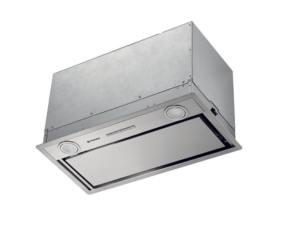 Hota total incorporabila Pyramis Turbo Plus, 55 cm, 1 motor, 730m³h, electronic control, Timer, finisaj metal vopsit gri si rama inox