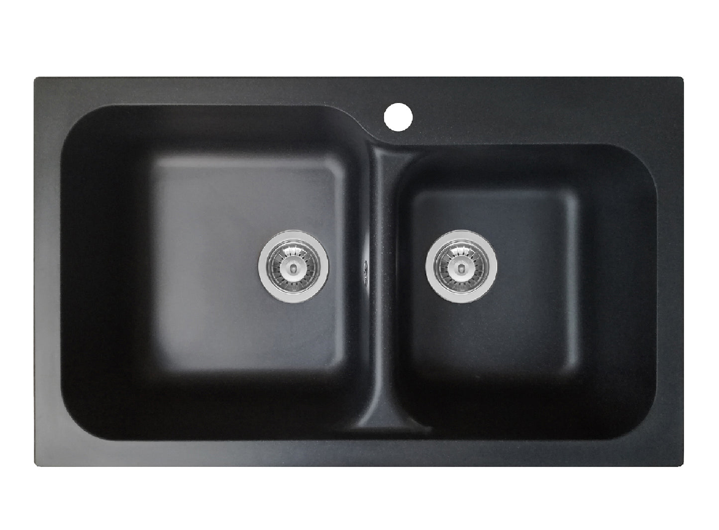 Chiuveta soft compozit Pyramis TWIN 83x50cm, dreptunghiulara, 2 cuve inegale