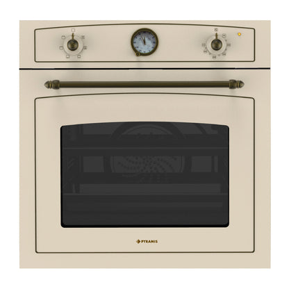 Cuptor electric Pyramis 60IN 8070, 6 functii, clasa A, volum 64 litri, timer electronic, finisaj rustic