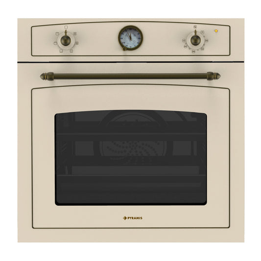 Cuptor electric Pyramis 60IN 8070, 6 functii, clasa A, volum 64 litri, timer electronic, finisaj rustic