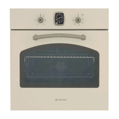 Cuptor electric Pyramis 60IN 8071, 6 functii, clasa A, volum 64 litri, ceas analogic SQ, finisaj rustic