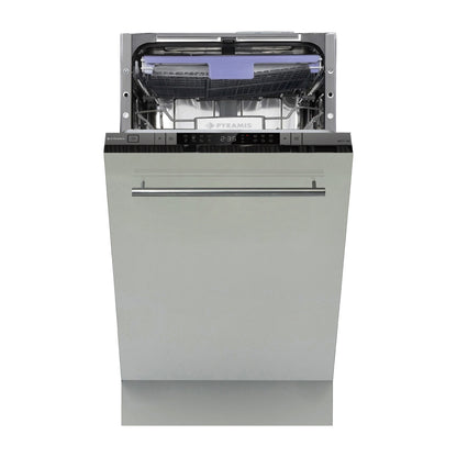 Masina de spalat vase Premium Pyramis 45FI HE, total incorporabila, 10 seturi, 8 programe, Clasa D, 45 cm