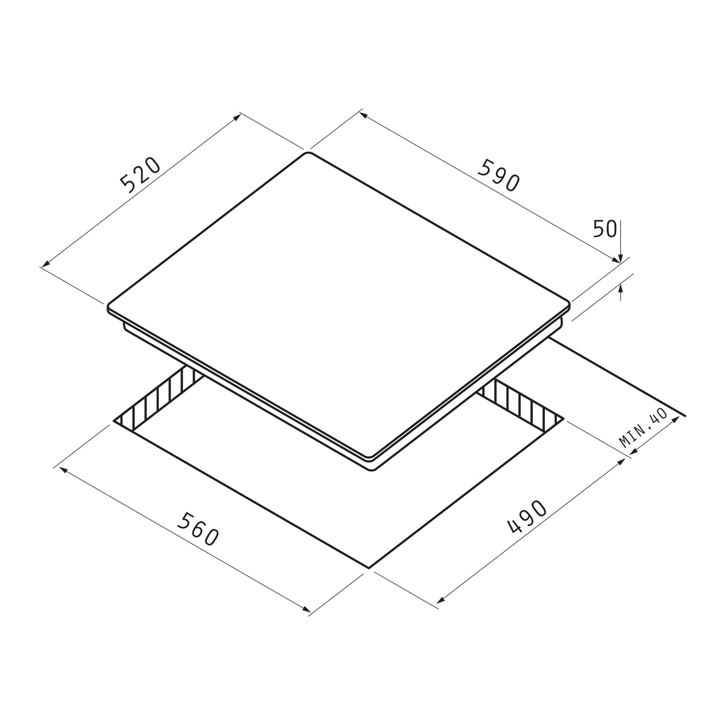 Plita gaz Pyramis 60KF 870, finisaj Rustic, wok, gratare fonta, 59x52cm