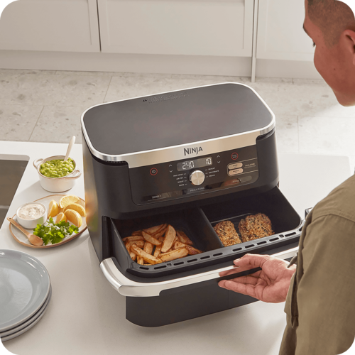 Airfryer Foodi FlexDrawer AF500, 2470W, 10.4L, 7 funcții de gătit, negru Ninja - EpicHome