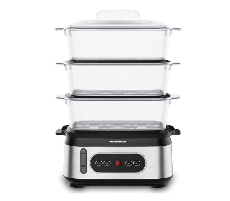 Aparat de gatit cu aburi Heinner HSA-D950SS, 950W, display LED, 1.5 litri - EpicHome
