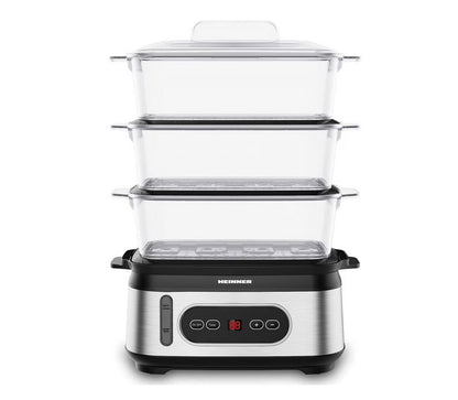 Aparat de gatit cu aburi Heinner HSA-D950SS, 950W, display LED, 1.5 litri - EpicHome