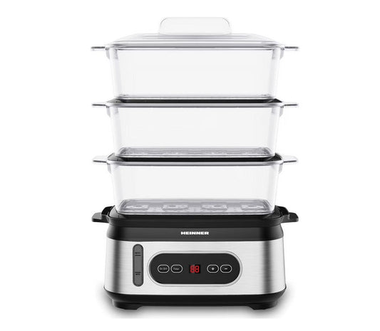 Aparat de gatit cu aburi Heinner HSA-D950SS, 950W, display LED, 1.5 litri - EpicHome