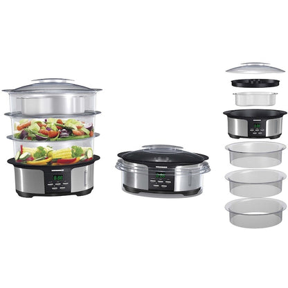 Aparat de gatit cu aburi Heinner Master Collection HSA-1000XMC, 1000W, 12l, Argintiu/Negru - EpicHome