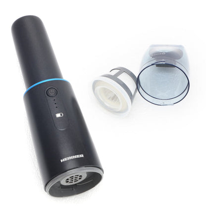 Aspirator de mana Heinner Blackstone HHVC-D7.2BK, 70W, acumulator li 7.2v, autonomie 12 min, durata incarcare 3 ore, adaptor USB, accesorii perie 2 in 1, negru - EpicHome