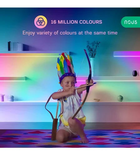 Banda LED RGBIC inteligenta Nous F4, Wi-Fi, sincronizare muzica, control vocal, 18W, lumina colorata, 5m - EpicHome.ro