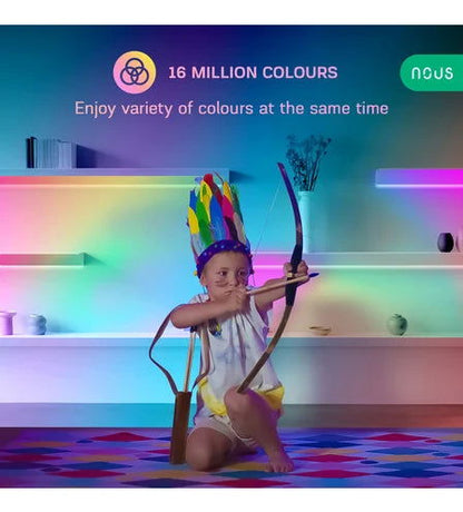 Banda LED RGBIC inteligenta Nous F4, Wi-Fi, sincronizare muzica, control vocal, 18W, lumina colorata, 5m - EpicHome.ro