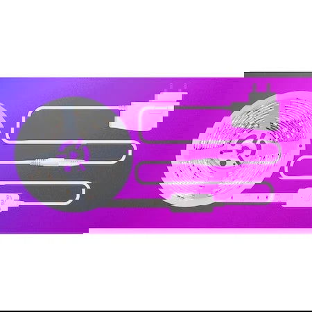 Banda LED RGB inteligenta Nous F1, Wi-Fi, comanda vocala, senzor sincronizare muzica, 18W, 1700 lm, A++, lumina colorata, 5m - EpicHome.ro