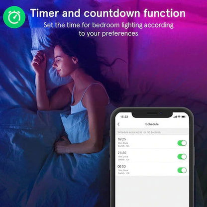 Banda LED RGB inteligenta Nous F1, Wi-Fi, comanda vocala, senzor sincronizare muzica, 18W, 1700 lm, A++, lumina colorata, 5m - EpicHome.ro