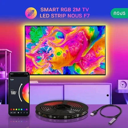 Banda LED RGB inteligenta pentru TV Nous F7 - EpicHome