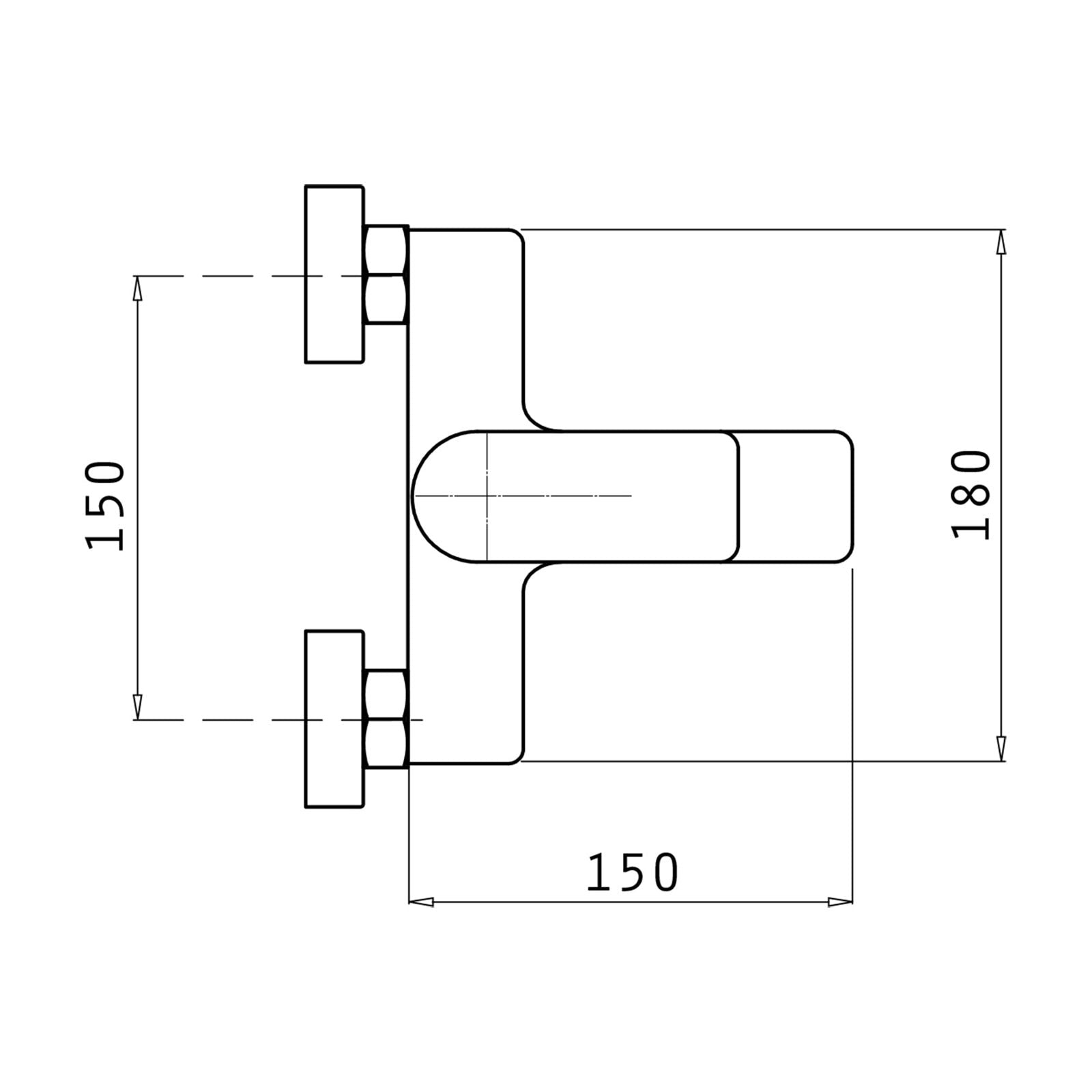 Baterie cada si dus Pyramis ARONA, finisaj cromat, cartus cu disc ceramic - EpicHome.ro