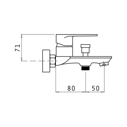 Baterie cada si dus Pyramis ARONA, finisaj cromat, cartus cu disc ceramic - EpicHome.ro