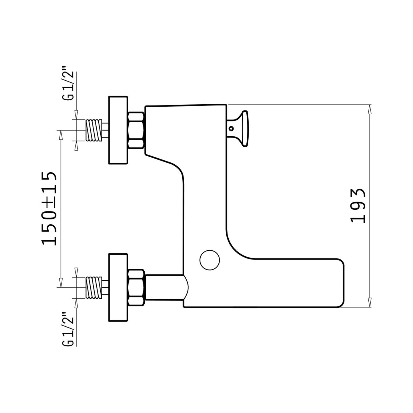Baterie cada si dus Pyramis ERMOSA, finisaj cromat, cartus cu disc ceramic - EpicHome.ro