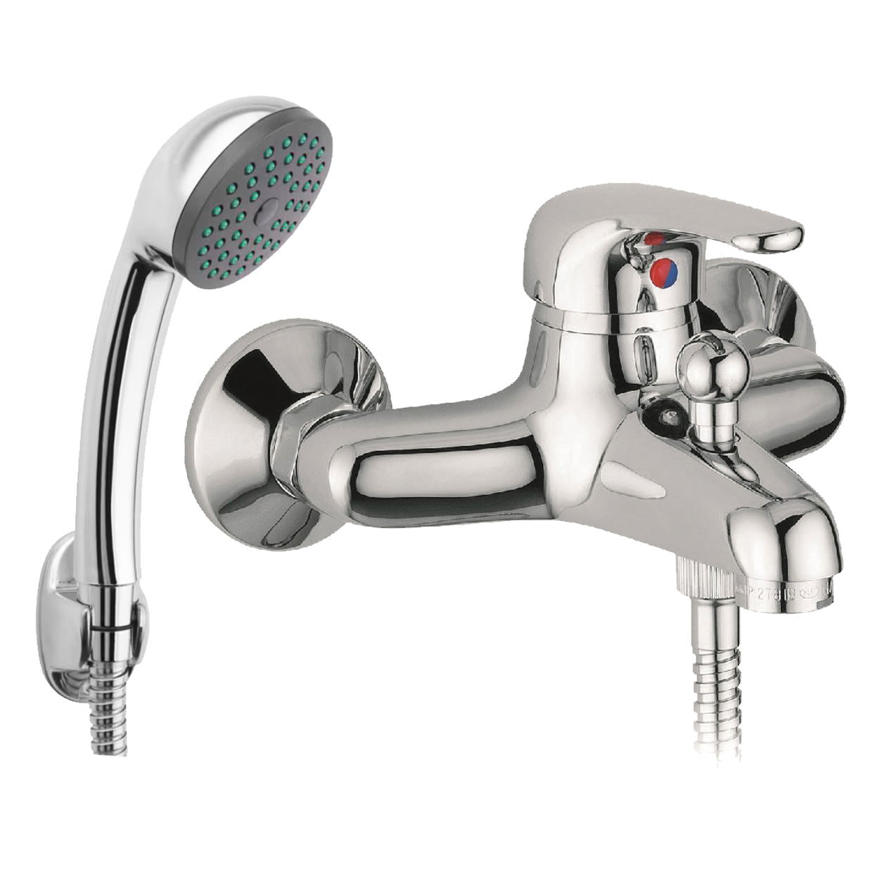 Baterie cada si dus Pyramis SOLFEGIO, finisaj cromat, cartus cu disc ceramic - EpicHome.ro