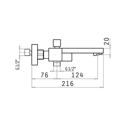 Baterie cada si dus Pyramis STRETO PLUS, finisaj cromat, cartus cu disc ceramic - EpicHome.ro