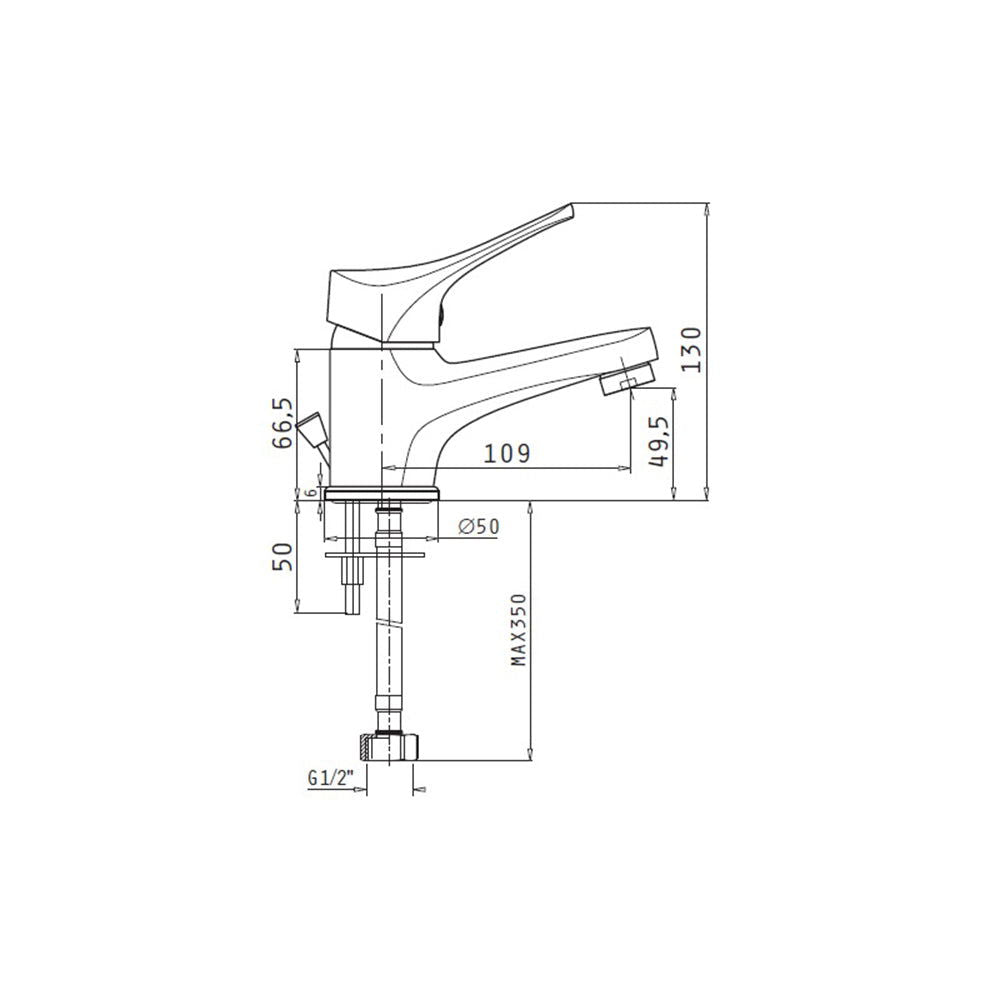 Baterie lavoar Pyramis SERRA, finisaj cromat, cartus cu disc ceramic - EpicHome.ro