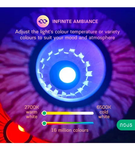 Bec Inteligent cu LED Nous P3, E27, RGB, 810 lm, 9W, WiFi - EpicHome.ro