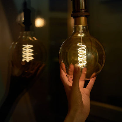 Bec inteligent Shelly Vintage G125, Dimmer, Wi-Fi, E27, 4W, 260 LM, control aplicatie, compatibil Amazon Alexa si Google Assistant - EpicHome