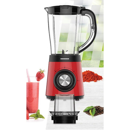 Blender Heinner HBL-500RRD, 500W, 2 viteze + Pulse, capacitate 1.5l, rasnita inclusa, Rosu - EpicHome