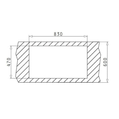 Chiuveta Pyramis CONCERTO 850x50 1B 1D Black Glass & Inox - EpicHome.ro
