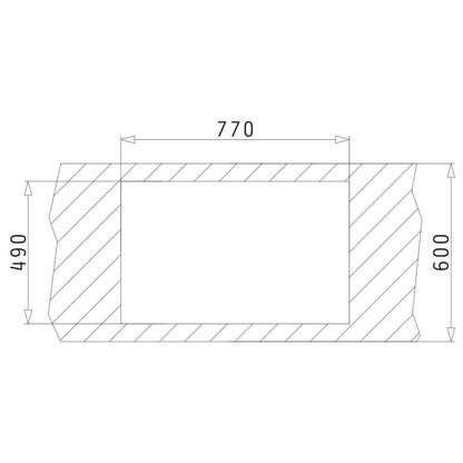 Chiuveta bucatarie granit Pyramis DIPLOS 79x51cm - EpicHome.ro