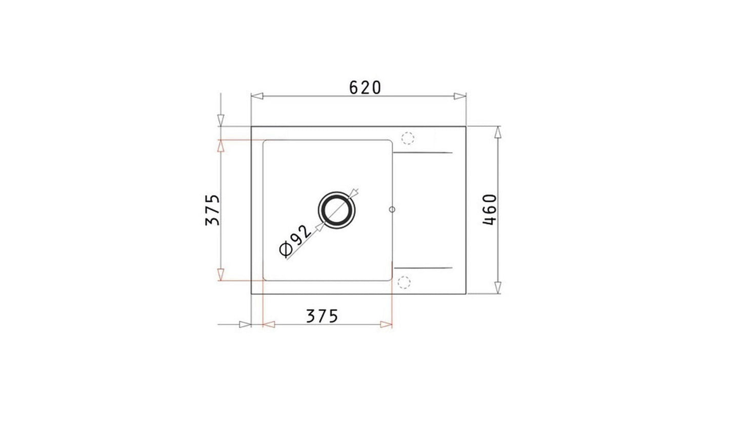 Chiuveta bucatarie granit Pyramis KORFU 62x46cm - EpicHome.ro