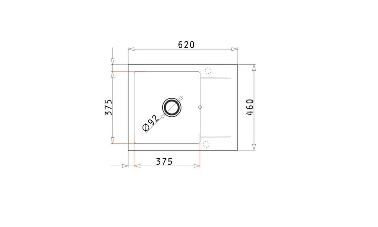 Chiuveta bucatarie granit Pyramis KORFU 62x46cm - EpicHome.ro