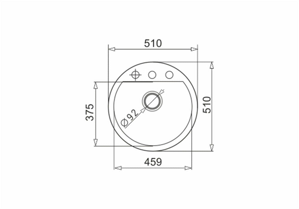 Chiuveta bucatarie granit Pyramis MIDO 51cm - EpicHome.ro