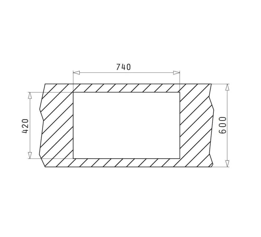 Chiuveta bucatarie granit Pyramis MIDO 76x44cm - EpicHome.ro