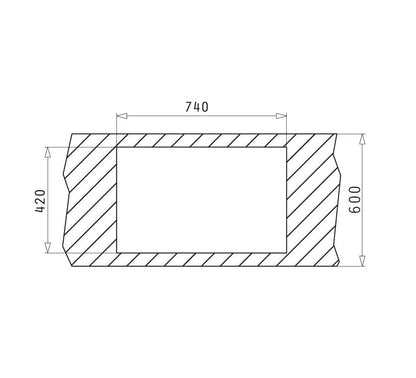 Chiuveta bucatarie granit Pyramis MIDO 76x44cm - EpicHome.ro