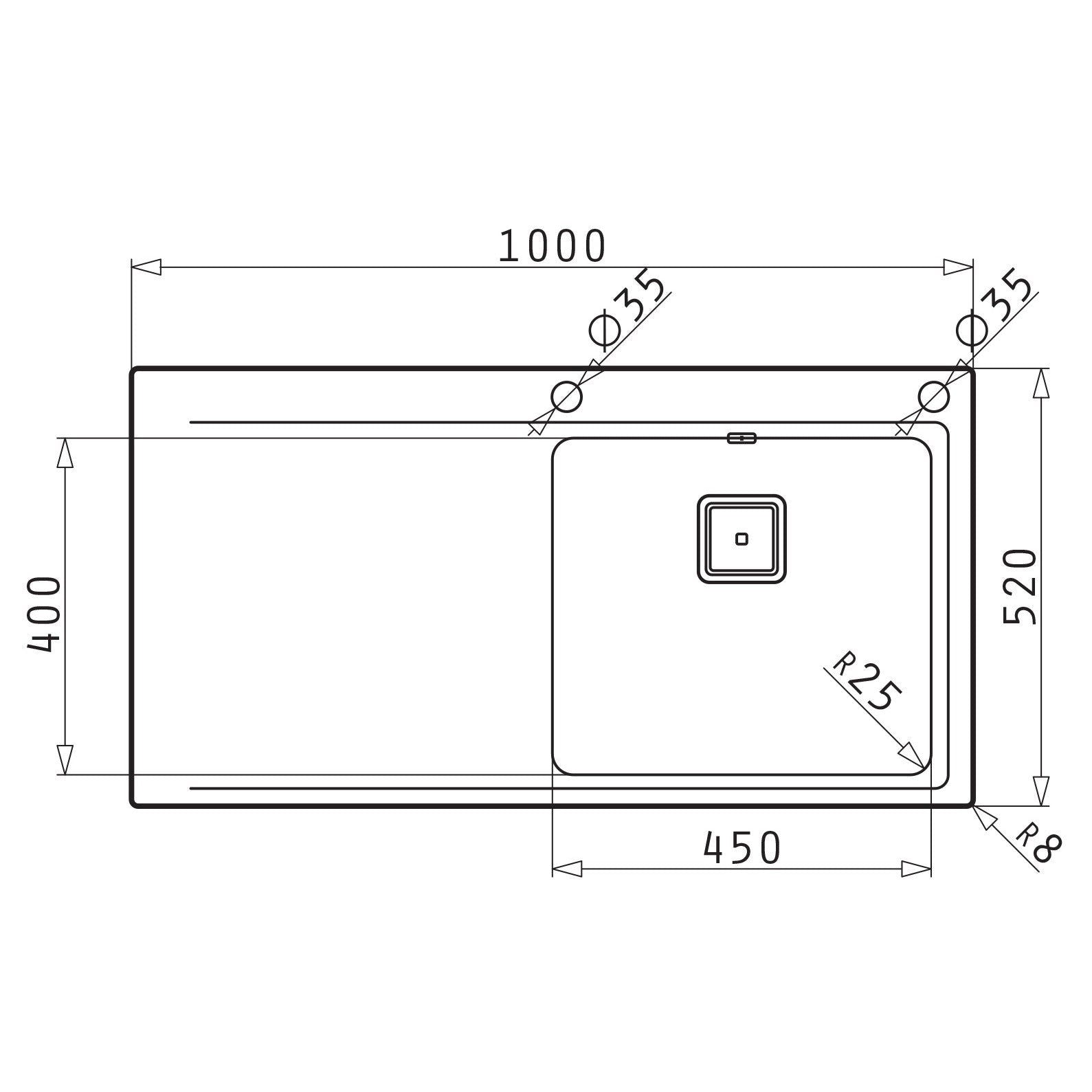 Chiuveta bucatarie inox Pyramis OLYNTHOS 100x52cm - EpicHome